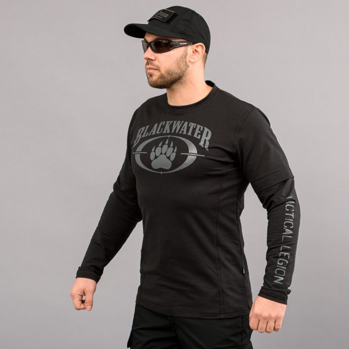 Футболка з рукавами "BLACK WATER" BLACK (Трикотаж) - Зображення 2