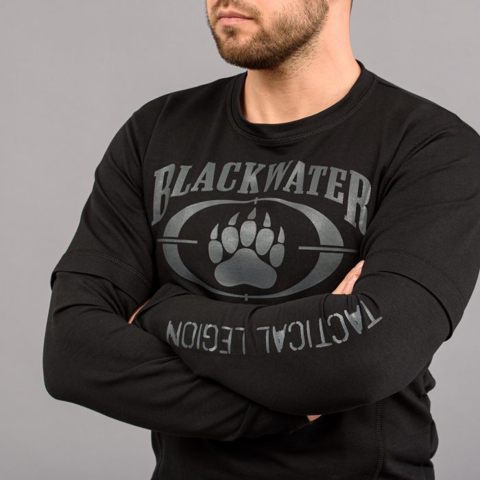 Футболка з рукавами "BLACK WATER" BLACK (Трикотаж) - Зображення 5