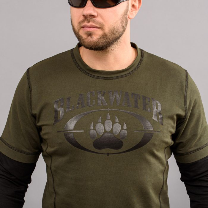 Футболка з рукавами "BLACK WATER" OLIVE (Трикотаж) - Зображення 5