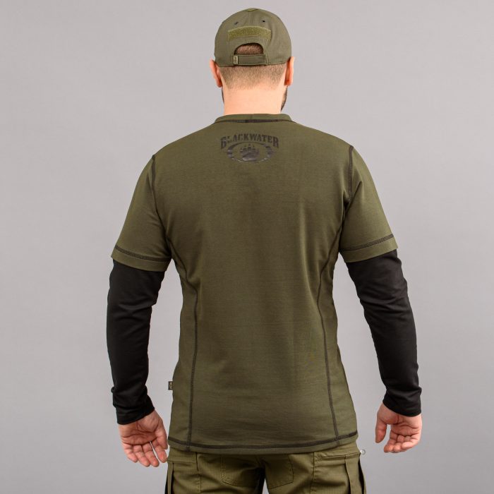 Футболка з рукавами "BLACK WATER" OLIVE (Трикотаж) - Зображення 3
