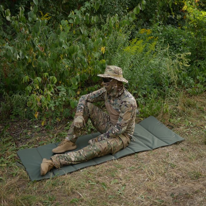 Польовий розкладний каремат олива з наповнювачем - Зображення 9