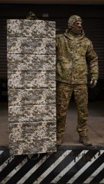 Польовий розкладний каремат піксель з наповнювачем - Зображення 7