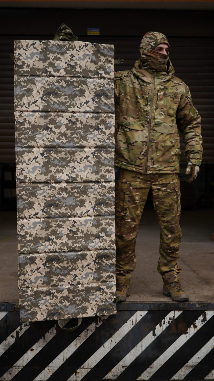 Польовий розкладний каремат піксель з наповнювачем - Зображення 7