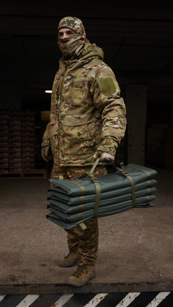 Розкладний каремат хакі посилений (20мм+стропа) К-2 - Зображення 7