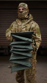 Розкладний каремат хакі посилений (20мм+стропа) К-2 - Зображення 8