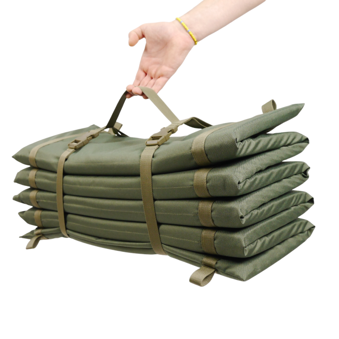 Розкладний каремат хакі посилений (20мм+стропа) К-2 - Зображення 5