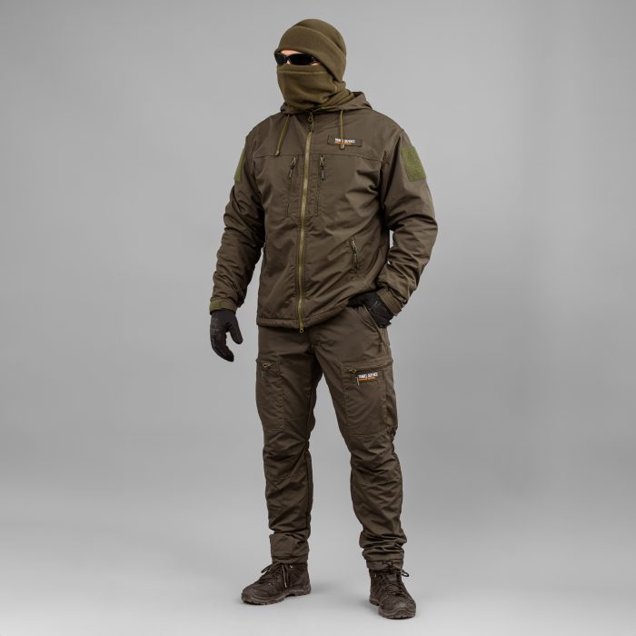 Комплект мілітарі "TRAVEL DEFENCE" 2 в 1 DARK OLIVE (Таслан + Мікрофліс) - Зображення 1