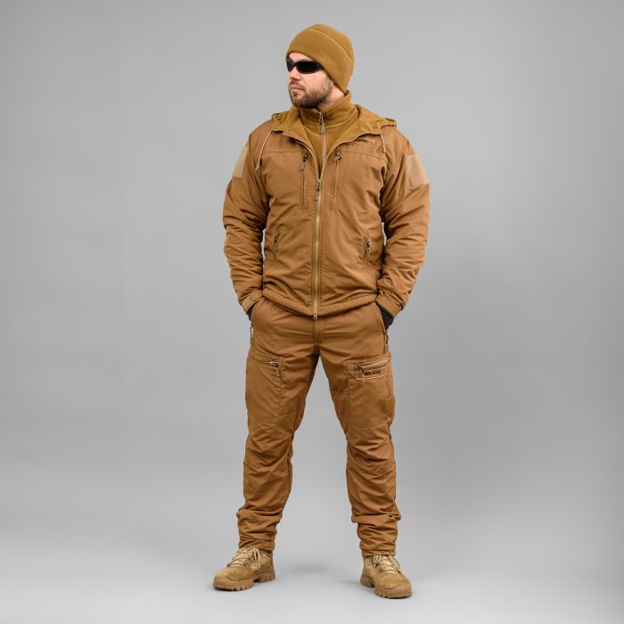 Комплект мілітарі "TRAVEL DEFENCE" 3 в 1 COYOTE (Таслан + Мікрофліс) - Зображення 2