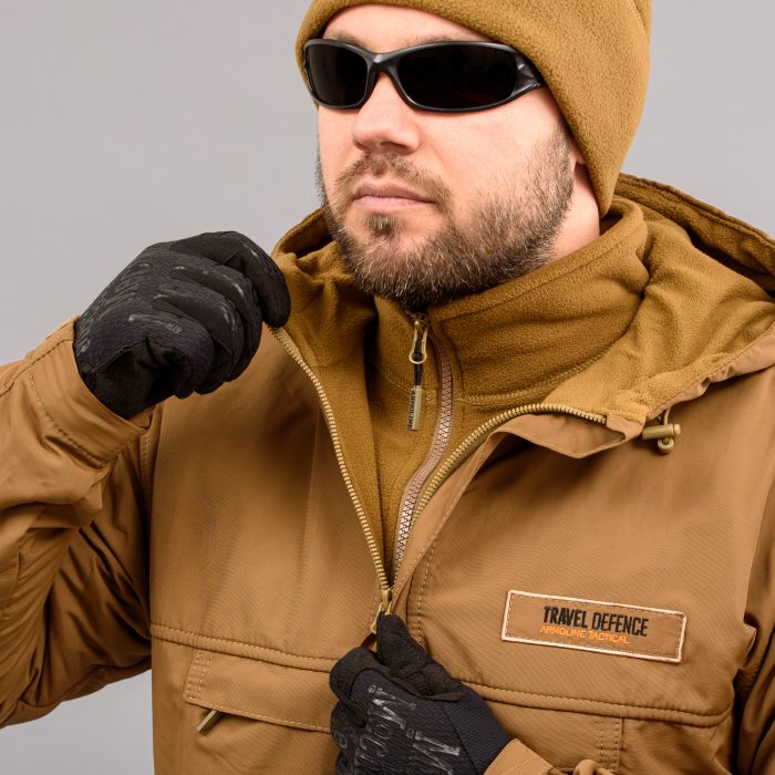 Комплект мілітарі "TRAVEL DEFENCE" 3 в 1 COYOTE (Таслан + Мікрофліс) - Зображення 5