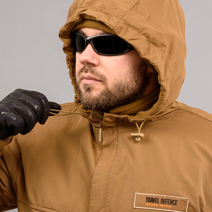 Комплект мілітарі "TRAVEL DEFENCE" 3 в 1 COYOTE (Таслан + Мікрофліс) - Зображення 11
