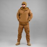 Комплект "TRAVEL DEFENCE" АНОРАК COYOTE 2 в 1 (Таслан + Мікрофліс)