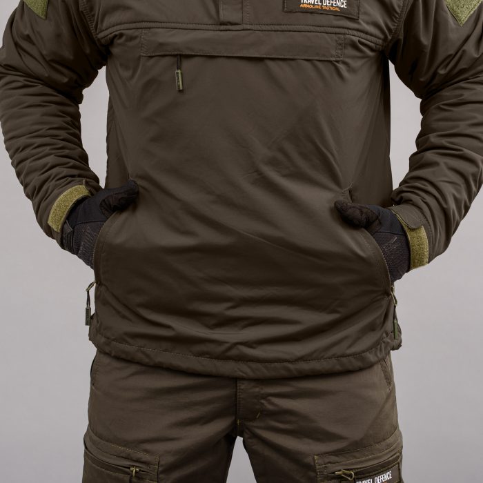 Комплект "TRAVEL DEFENCE" АНОРАК DARK OLIVE 2 в 1 (Таслан + Мікрофліс) - Зображення 7