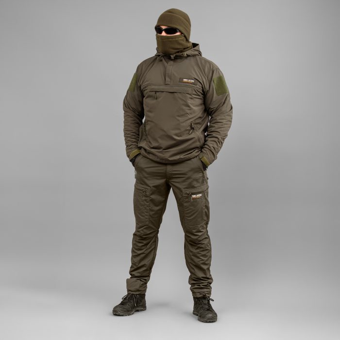 Комплект "TRAVEL DEFENCE" АНОРАК OLIVE 2 в 1 (Таслан + Мікрофліс) - Зображення 1