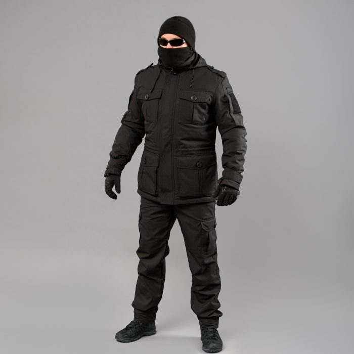 Комплект зимовий ВВЗ "RAPTOR-III" BLACK (Мембрана + Синтепон + Фліс) - Зображення 1