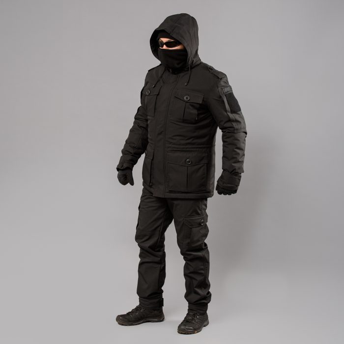 Комплект зимовий ВВЗ "RAPTOR-III" BLACK (Мембрана + Синтепон + Фліс) - Зображення 4