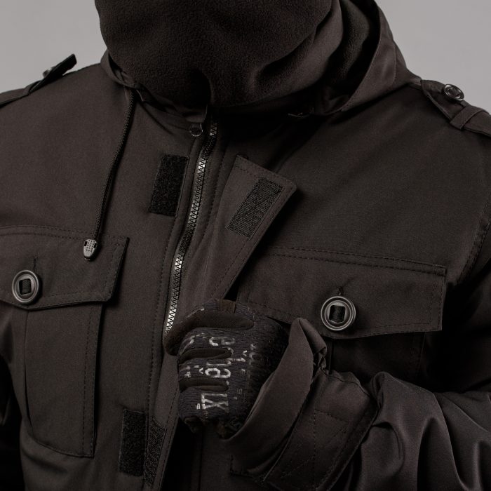 Комплект зимовий ВВЗ "RAPTOR-III" BLACK (Мембрана + Синтепон + Фліс) - Зображення 5