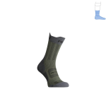 Компресійні літні шкарпетки сіро-зелені "ShortDry PRO"