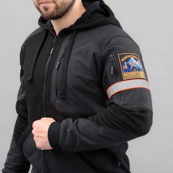 Костюм спортивний "EXTRAVEL" BLACK (Трикотаж на флісі) - Зображення 7