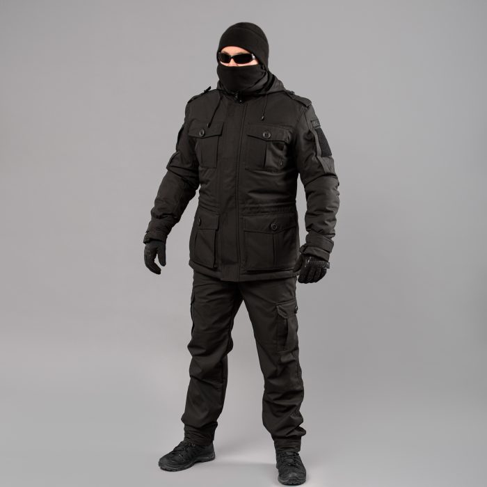 Куртка бушлат зимова "RAPTOR-3" ВВЗ BLACK (Мембрана + Синтепон + Фліс) - Зображення 14