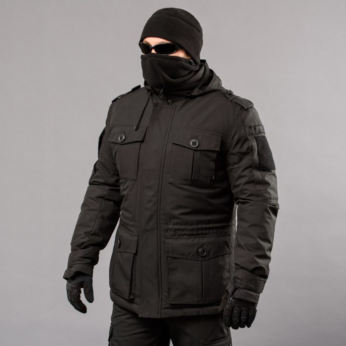 Куртка бушлат зимова "RAPTOR-3" ВВЗ BLACK (Мембрана + Синтепон + Фліс) - Зображення 1