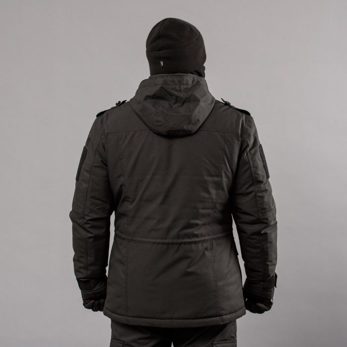 Куртка бушлат зимова "RAPTOR-3" ВВЗ BLACK (Мембрана + Синтепон + Фліс) - Зображення 3