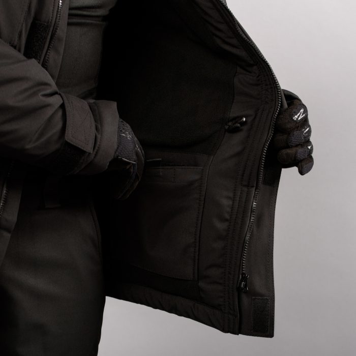 Куртка бушлат зимова "RAPTOR-3" ВВЗ BLACK (Мембрана + Синтепон + Фліс) - Зображення 9