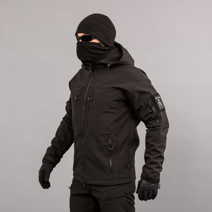 Куртка "URBAN SCOUT" BLACK (SoftShell) - Зображення 2