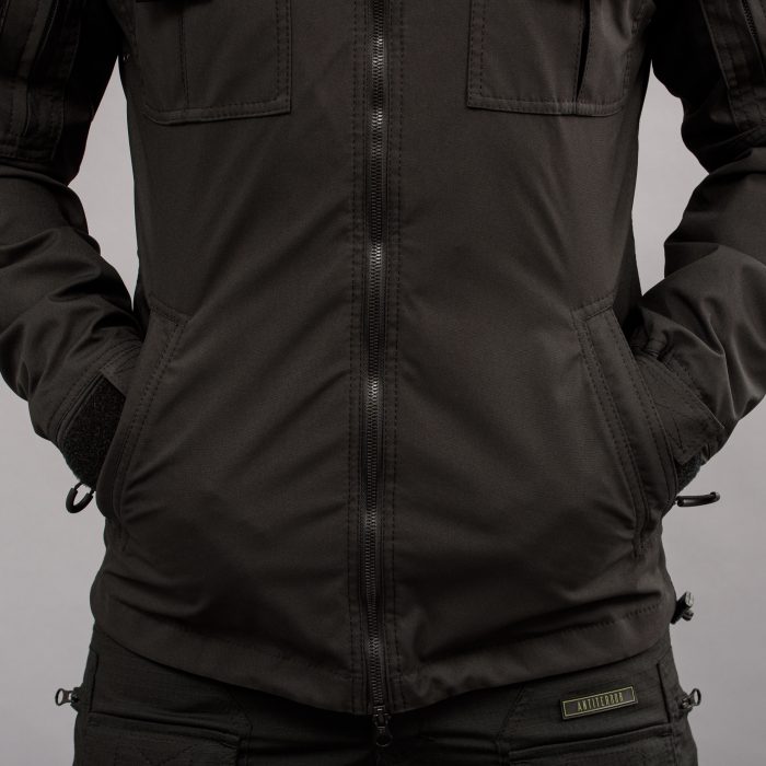 Куртка тактична "ANTITERROR II" BLACK (Мембрана) - Зображення 7
