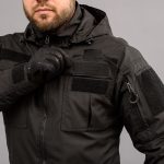 Куртка тактична "ANTITERROR II" BLACK (Мембрана) - Зображення 4