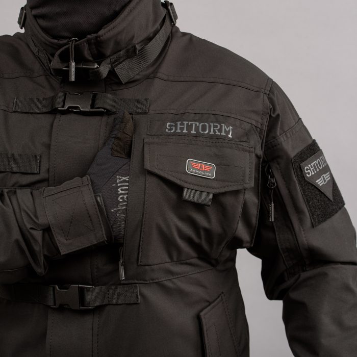 Куртка тактична "SHTORM" BLACK (Мембрана + Фліс) - Зображення 6