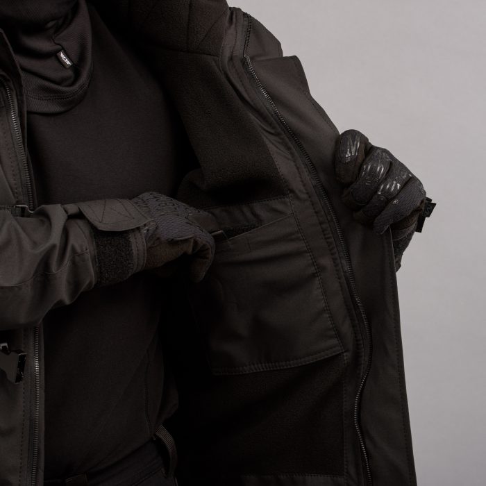Куртка тактична "SHTORM" BLACK (Мембрана + Фліс) - Зображення 12