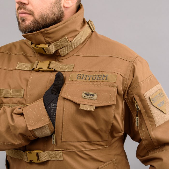 Куртка тактична "SHTORM" COYOTE (Мембрана + Фліс) - Зображення 6
