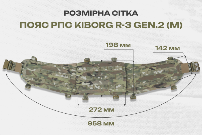 Пояс для розвантаження РПС Kiborg R-3 GEN.2 Мультикам — M - Зображення 10