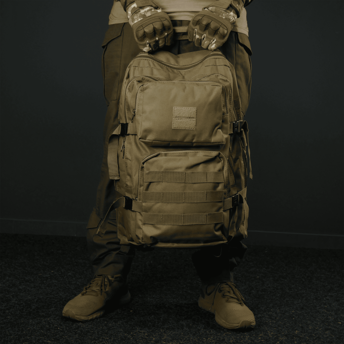 Рюкзак тактичний 30 л з системою MOLLE койот (виробництво Україна) - Зображення 8