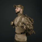 Рюкзак тактичний 30 л з системою MOLLE койот (виробництво Україна) - Зображення 6