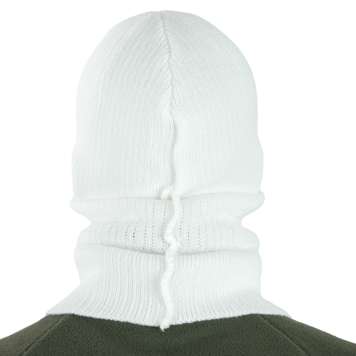 Шапка-балаклава в'язана білий - Зображення 6