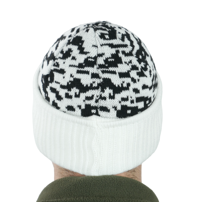 Шапка-балаклава в'язана білий піксель - Зображення 3