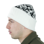 Шапка-балаклава в'язана білий піксель - Зображення 2