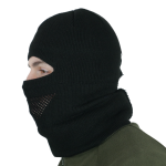 В'язана шапка-балаклава чорна - Зображення 5