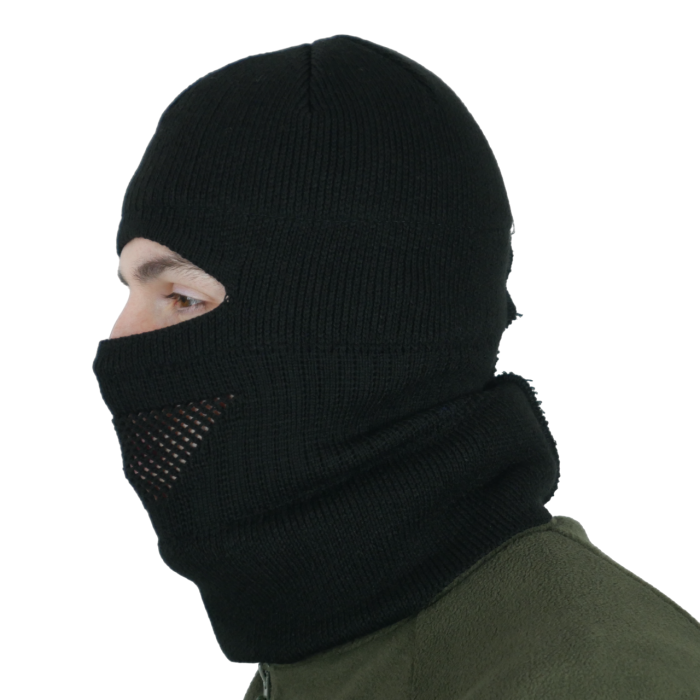 В'язана шапка-балаклава чорна - Зображення 5