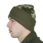 Шапка-балаклава в'язана Олива піксель - Зображення 2