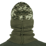 Шапка-балаклава в'язана Олива піксель - Зображення 6