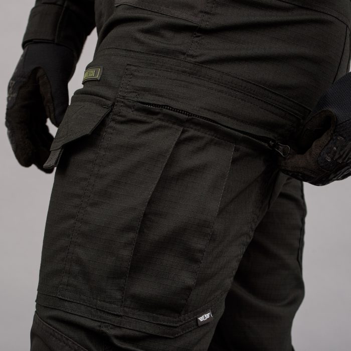 Штани тактичні "ANTITERROR II" BLACK (Rip-Stop Стрейч + Мембрана) - Зображення 9