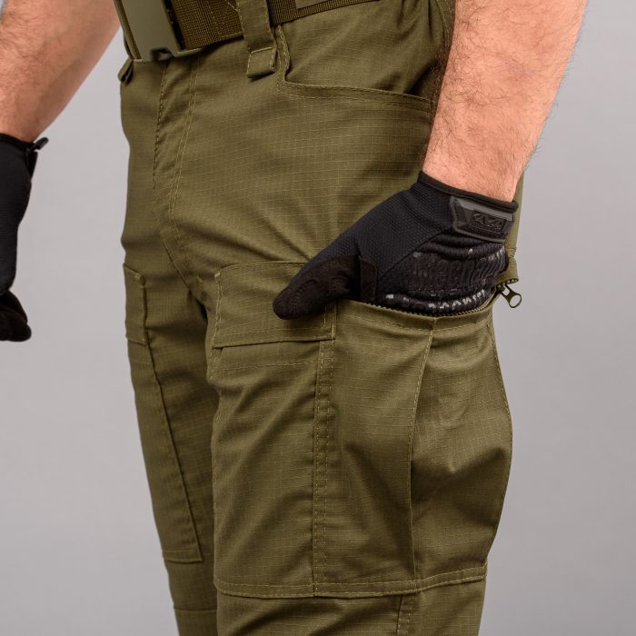 Штани тактичні "DEFENDER" OLIVE з ременем (Rip-Stop Стрейч) - Зображення 10
