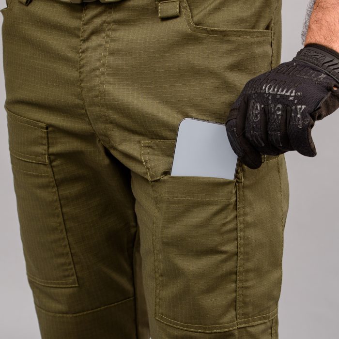 Штани тактичні "DEFENDER" OLIVE з ременем (Rip-Stop Стрейч) - Зображення 9