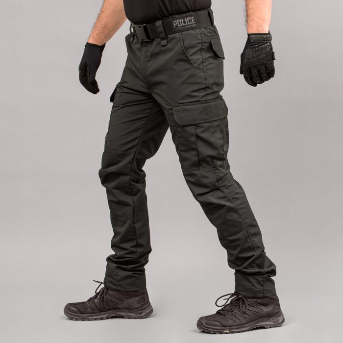 Штани тактичні "POLICE" BLACK з ременем 5см (Rip-Stop) - Зображення 2