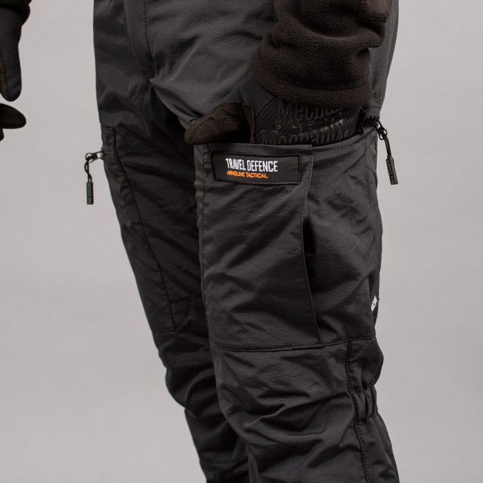 Штани "TRAVEL DEFENCE" BLACK з ременем (Таслан + Мікрофліс) - Зображення 8