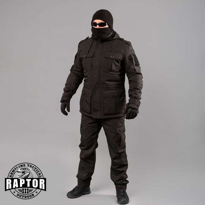 Штани зимові "RAPTOR-3" BLACK (Мембрана + Мікрофліс) - Зображення 10