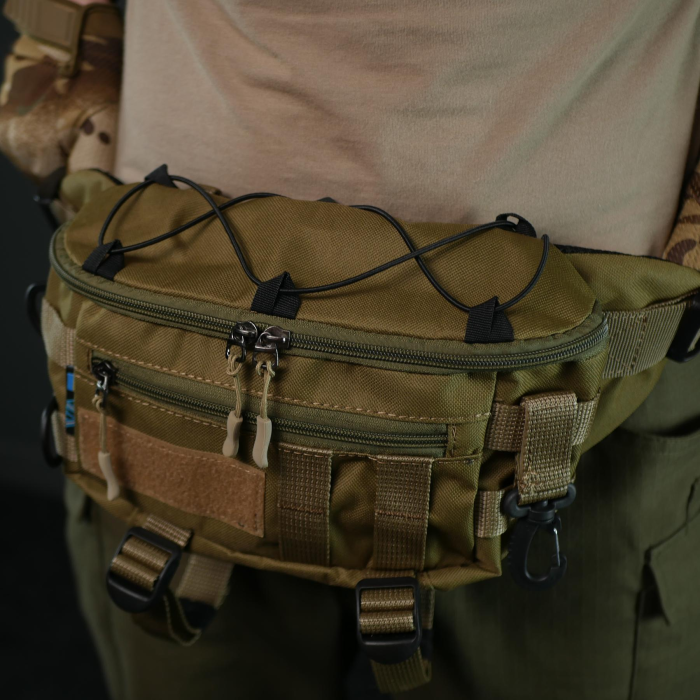 Сумка-бананка койот із водовідштовхувального матеріалу - Зображення 6