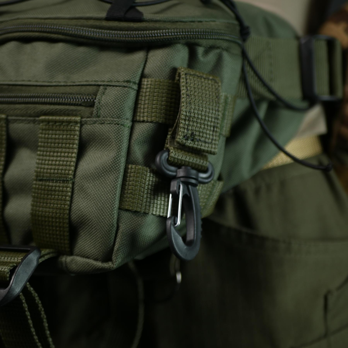 Сумка-бананка олива із водовідштовхувального матеріалу - Зображення 8